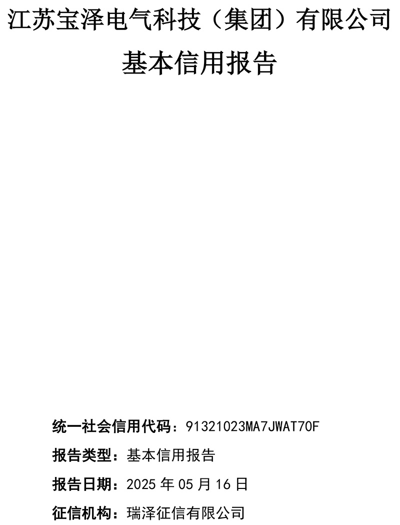 基本信用报告